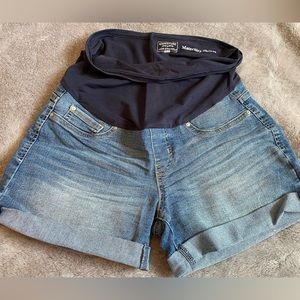 Maternity jean shorts